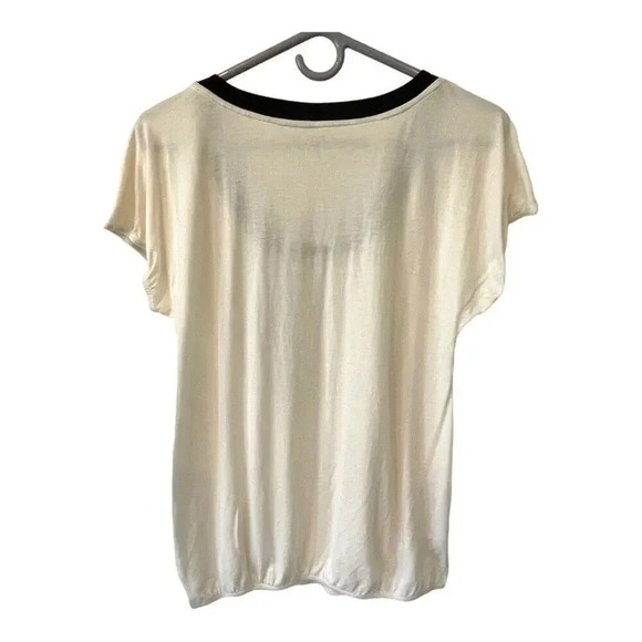 LOFT Women’s Medium Flutter Sleeve Stretchy Bow Detail Blouse - Picture 5 of 7